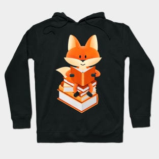 Book lover fox illustration Hoodie